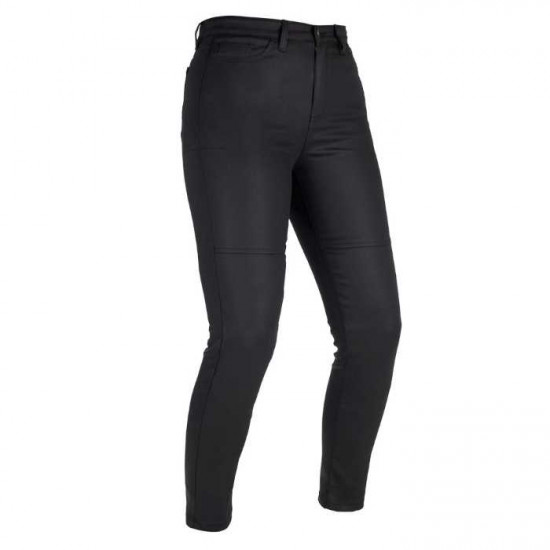 Oxford Original Approved AA Wax Ladies Jegging Black Long Ladies Motorcycle Trousers - SKU TW229301L08