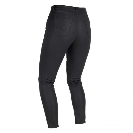 Oxford Original Approved AA Wax Ladies Jegging Black Long Ladies Motorcycle Trousers - SKU TW229301L08