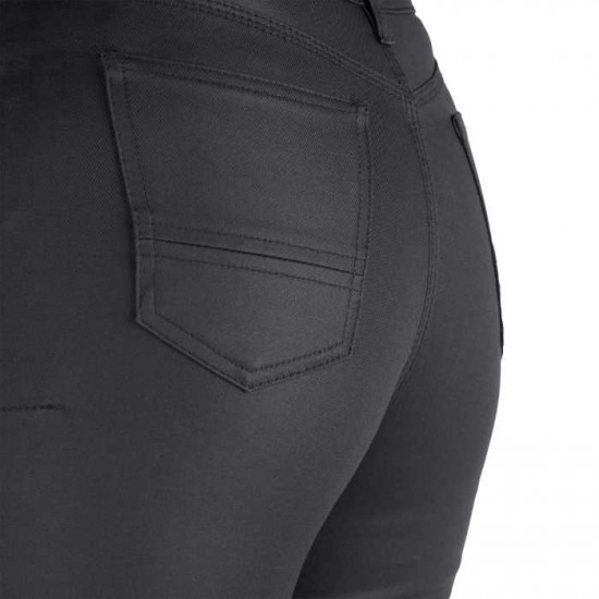 Oxford Original Approved AA Wax Ladies Jegging Black Long Ladies Motorcycle Trousers - SKU TW229301L08