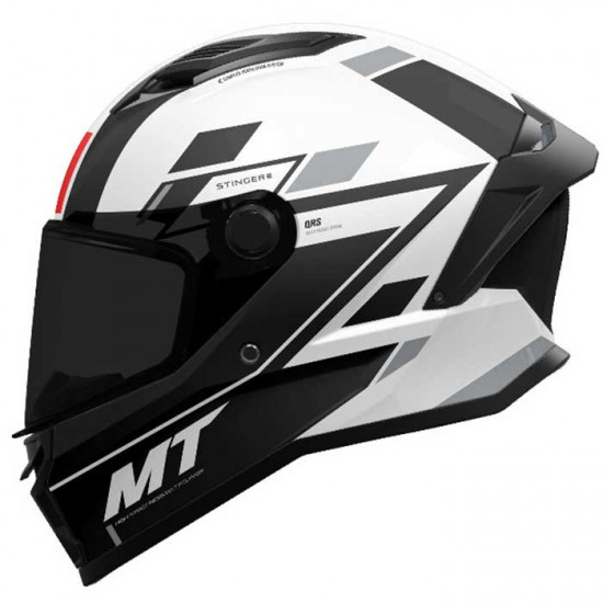 MT Stinger 2 Zivze Gloss Black White Helmet