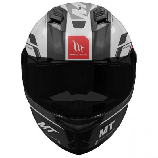 MT Stinger 2 Zivze Gloss Black White Helmet Full Face Helmets - SKU M1334A3402113