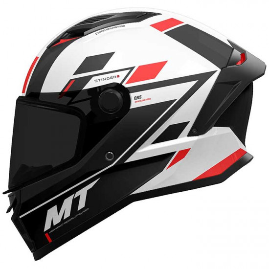 MT Stinger 2 Zivze Gloss Black White Red Helmet