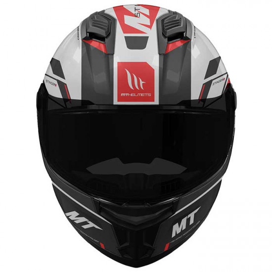 MT Stinger 2 Zivze Gloss Black White Red Helmet Full Face Helmets - SKU M1334A340513