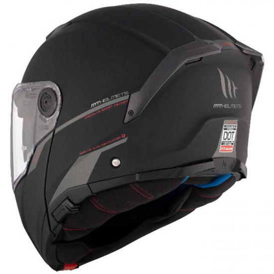 MT Atom 2 Matt Black Helmet Flip Front Motorcycle Helmets - SKU M13350000133