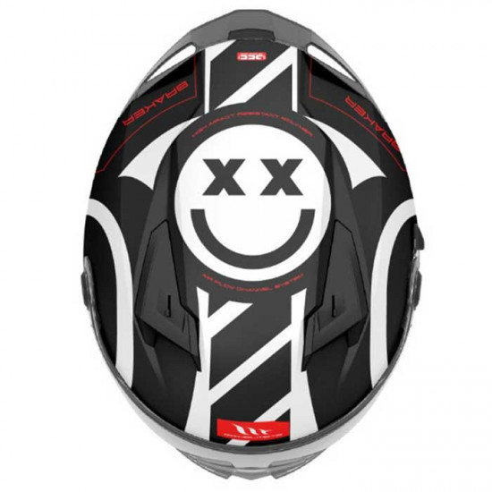 MT Braker SV Inox Matt Black White Helmet Full Face Helmets - SKU M1346A550033