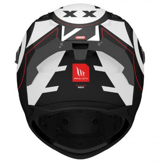 MT Braker SV Inox Matt Black White Helmet Full Face Helmets - SKU M1346A550033