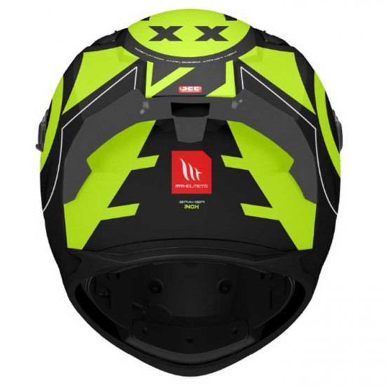 MT Braker SV Inox Matt Black Fluo Yellow Helmet Full Face Helmets - SKU M1346A550333