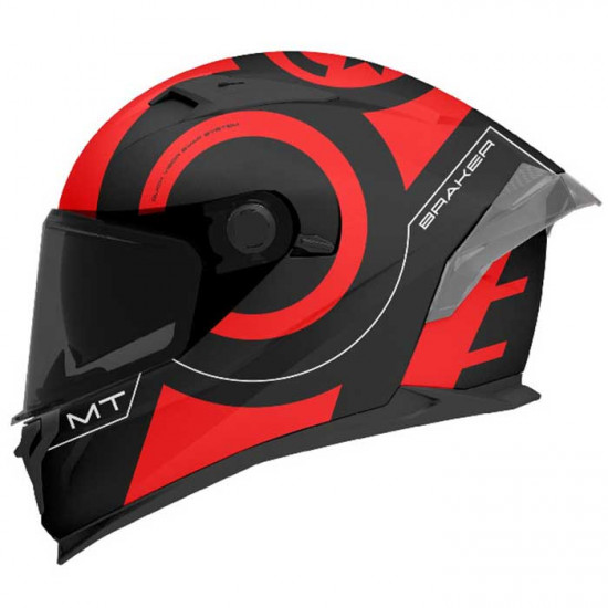 MT Braker SV Inox Matt Black Red Helmet