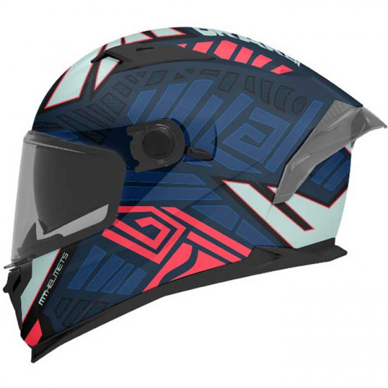 MT Braker SV Zebra Matt Black Blue Helmet Full Face Helmets - SKU M1346B172733