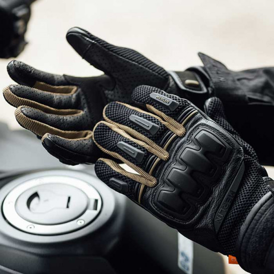 Merlin Jura Air D3O Black Earth Glove Mens Motorcycle Gloves - SKU MLG046/BLK/ETH/2XL