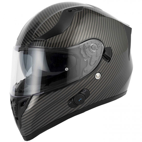 VCAN H128 Matt Black Blinc Built In Bluetooth Helmet