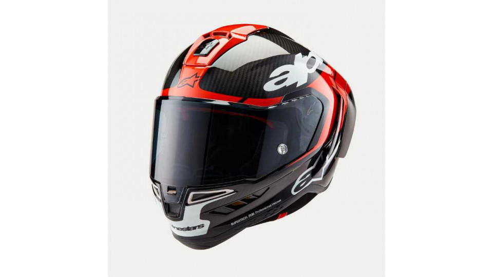 Alpinestars Supertech R10 Element Black Carb Bright Red White Gloss