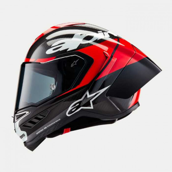 Alpinestars Supertech R10 Element Black Carb Bright Red White Gloss