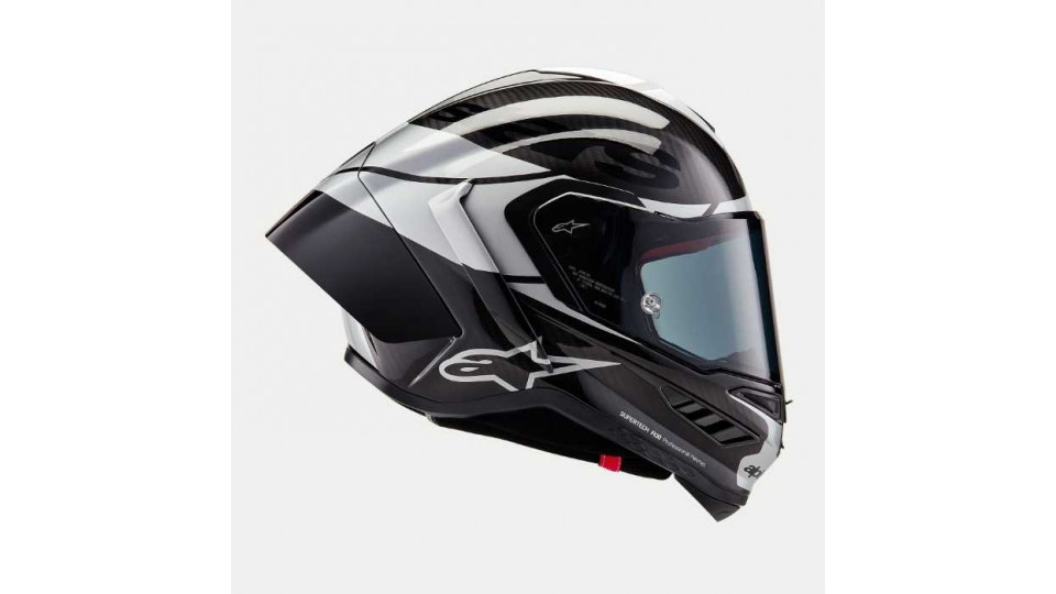 Alpinestars Supertech R10 Element Black Carb Silver Black Gloss