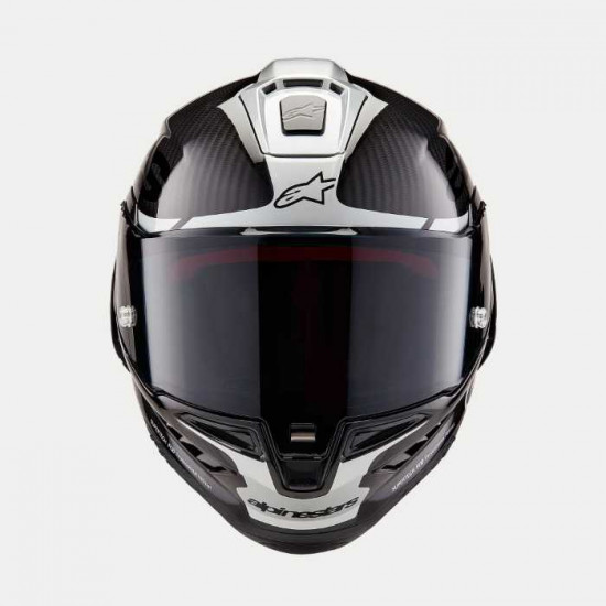 Alpinestars Supertech R10 Element Black Carb Silver Black Gloss Full Face Helmets - SKU 82003241368XXL