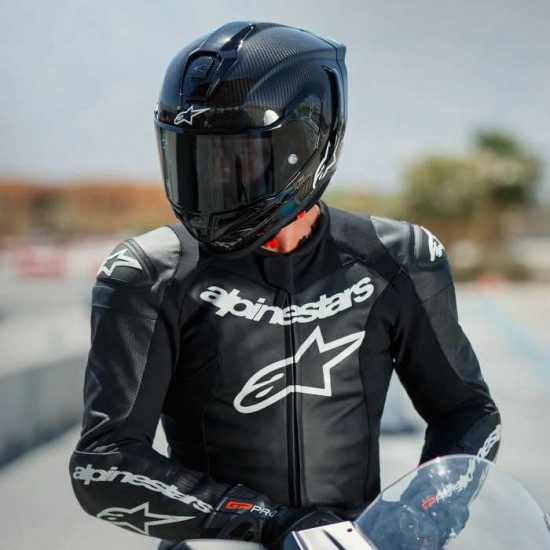 Alpinestars Supertech R10 Solid Black Carbon Full Face Helmets - SKU 82001241902XXL