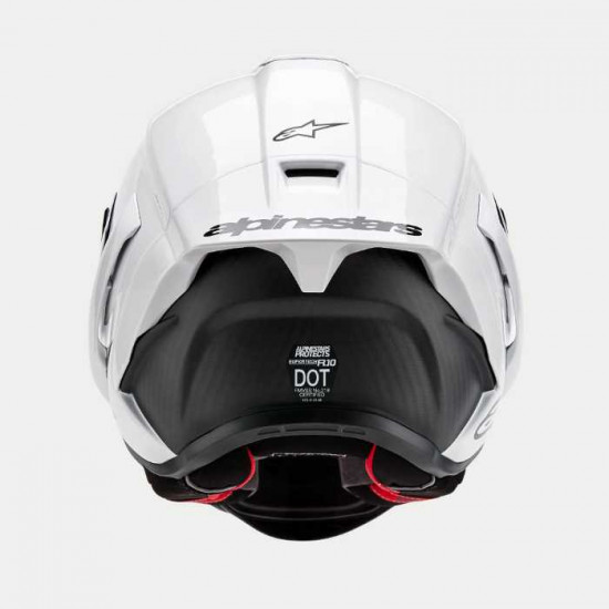 Alpinestars Supertech R10 Solid White Gloss Black Matt Full Face Helmets - SKU 82001242170XXL