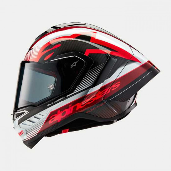 Alpinestars Supertech R10 Team Black Carbon Red White Full Face Helmets - SKU 82002241352XXL