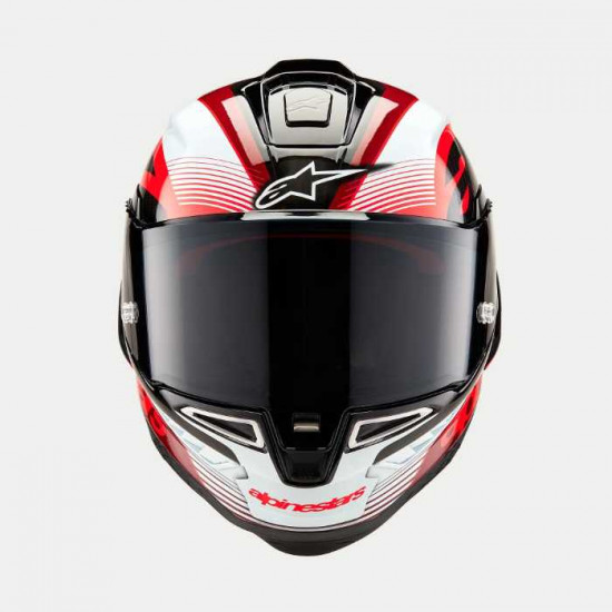 Alpinestars Supertech R10 Team Black Carbon Red White Full Face Helmets - SKU 82002241352XXL