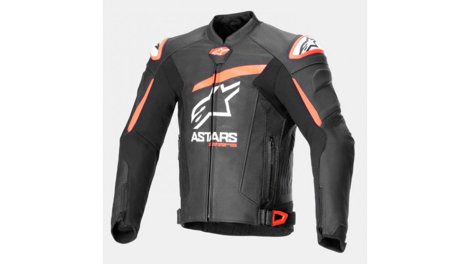 Alpinestars GP Plus R V4 Airflow Leather Jacket Black Red Fluo White