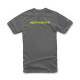 Alpinestars Linear Wordmark Tee Charcoal Fluo Yellow