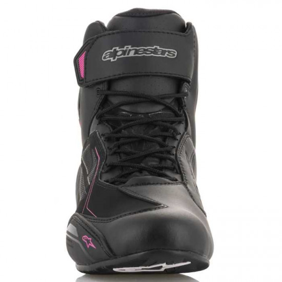 Alpinestars Stella Ladies Faster-3 Dual Sport Shoe Black Dark Grey Fuchsia Ladies Motorcycle Touring Boots - SKU 254091911395