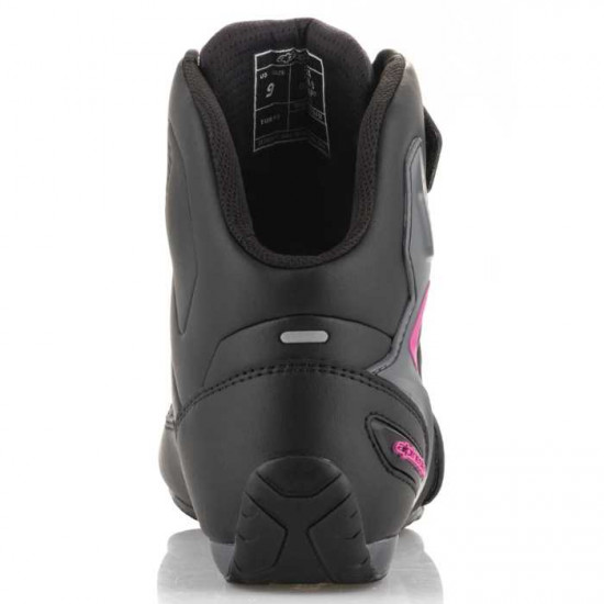 Alpinestars Stella Ladies Faster-3 Dual Sport Shoe Black Dark Grey Fuchsia Ladies Motorcycle Touring Boots - SKU 254091911395