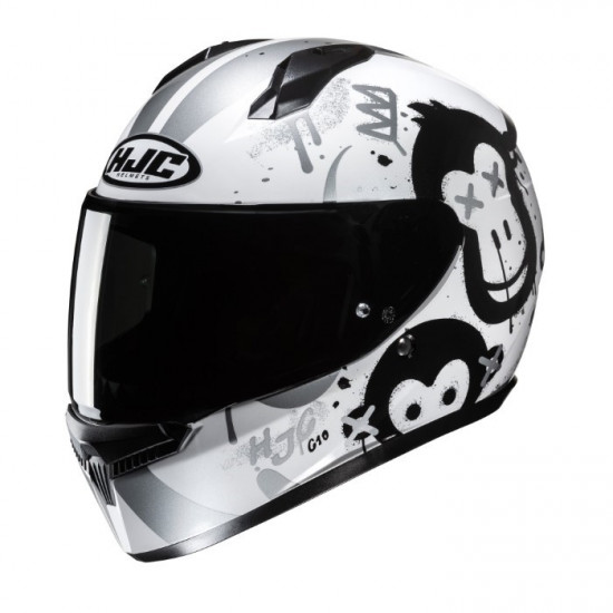 HJC C10 Geti White Kids Full Face Helmets - SKU C10GWXXS