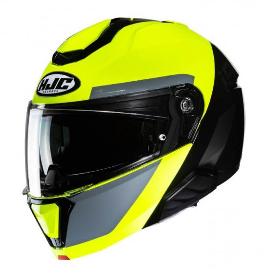 HJC I91 Bina Yellow Flip Front Motorcycle Helmets - SKU I91BYXS