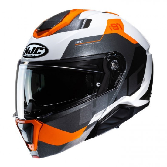 HJC I91 Carst Orange Flip Front Motorcycle Helmets - SKU I91COXS