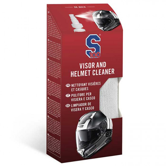 S100 Visor & Helmet Cleaner 100ml Inc Microfibre Towel Rider Accessories - SKU DW3406