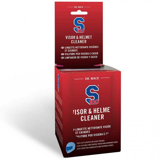 S100 Visor & Helmet Cleaning Wipes Box Of 10 Rider Accessories - SKU DW3410