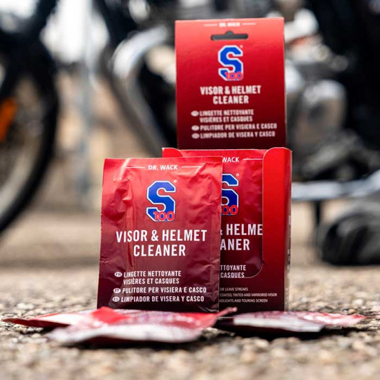 S100 Visor & Helmet Cleaning Wipes Single Rider Accessories - SKU DW3410One