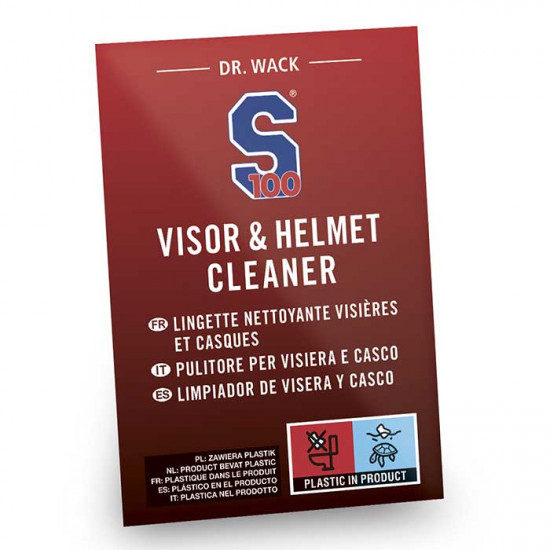 S100 Visor & Helmet Cleaning Wipes Single Rider Accessories - SKU DW3410One