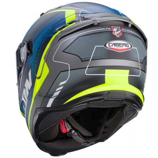 Caberg Avalon X Optic Matt Grey/Blue/Yellow Full Face Helmets - SKU 0823921