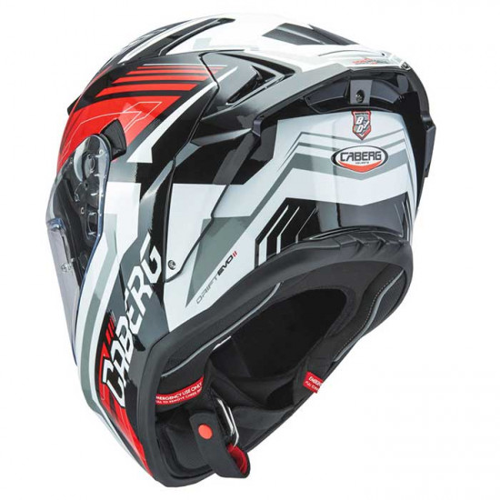 Caberg Drift Evo II Jarama Black/White/Red Full Face Helmets - SKU 0852815