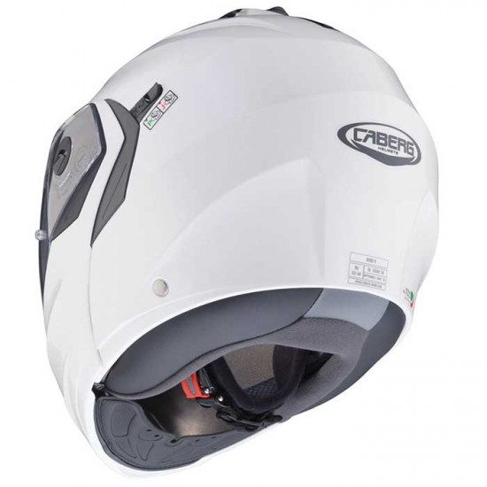 Caberg Duke X White Metal Flip Front Motorcycle Helmets - SKU 0824119