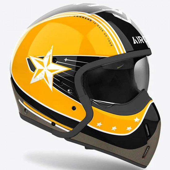 Airoh J110 Command Yellow Open Face Helmets - SKU ARH212S