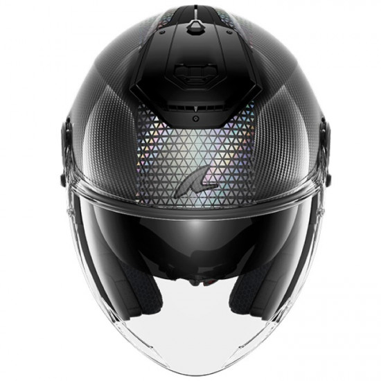 Shark RS Jet Carbon Ikonik Black Silver Pearl Open Face Helmets - SKU 235/HE8210E/DID1