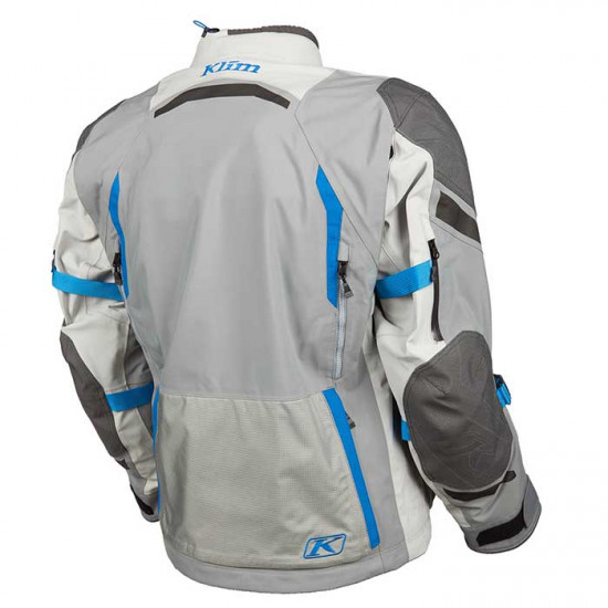 Klim Badlands Pro Jacket Cool Gray - Electric Blue Lemonade Mens Motorcycle Jackets - SKU 4052-003-160-632