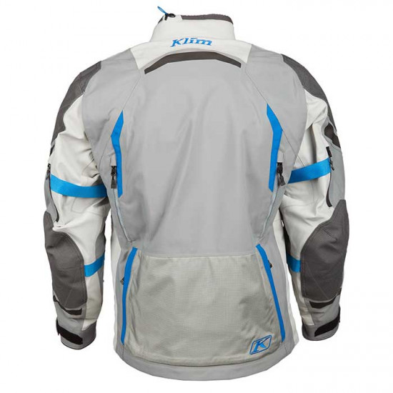 Klim Badlands Pro Jacket Cool Gray - Electric Blue Lemonade Mens Motorcycle Jackets - SKU 4052-003-160-632