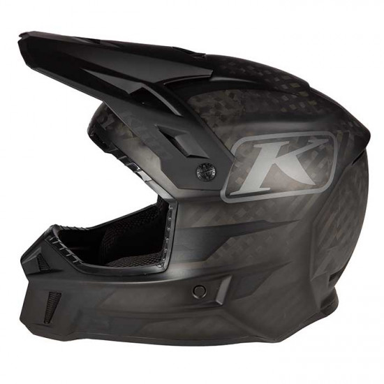 Klim F3 Carbon Off-Road Helmet ECE Carbon Matt Black Off Road Helmets - SKU 3707-001-110-005