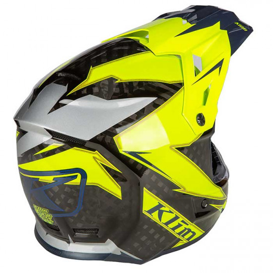 Klim F3 Carbon Off-Road Helmet ECE Lightning Hi-Vis Off Road Helmets - SKU 3707-001-110-007