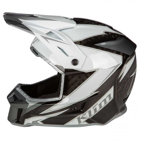 Klim F3 Carbon Off-Road Helmet ECE Lightning White Off Road Helmets - SKU 3707-001-110-006