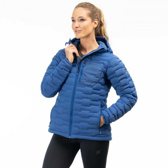 Klim Luna Ladies Stretch Down Hooded Jacket Mazarine Blue