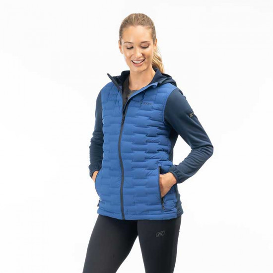 Klim Luna Ladies Stretch Down Hybrid Hoodie Mazarine Blue - Dress Blues Casual Wear - SKU 3579-000-110-244