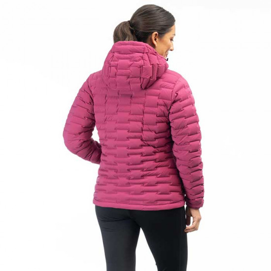 Klim Luna Ladies Stretch Down Hooded Jacket Raspberry Radiance Casual Wear - SKU 3578-000-110-710