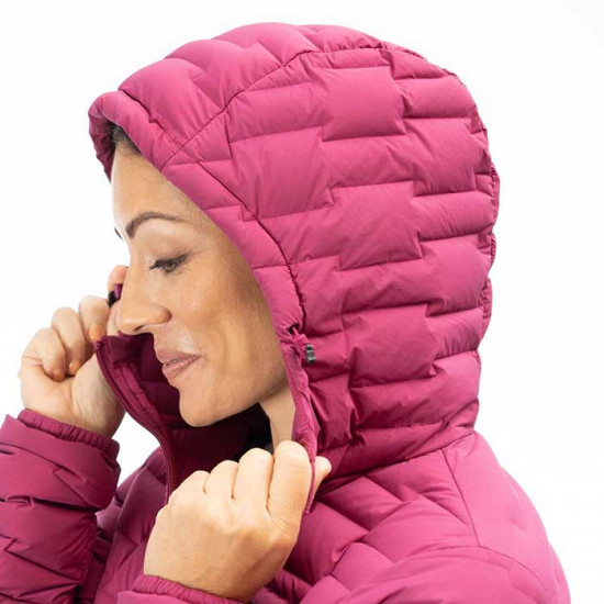 Klim Luna Ladies Stretch Down Hooded Jacket Raspberry Radiance Casual Wear - SKU 3578-000-110-710