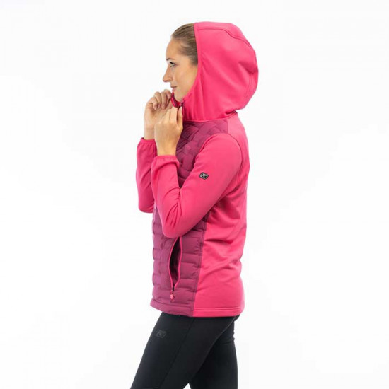 Klim Luna Ladies Stretch Down Hybrid Hoodie Raspberry Radiance - Punch Pink Casual Wear - SKU 3579-000-110-713