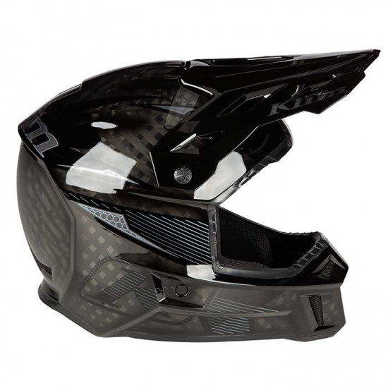 Klim F3 Carbon Pro Off-Road Helmet Striker Carbon Gloss Black Off Road Helmets - SKU 3564-000-110-001